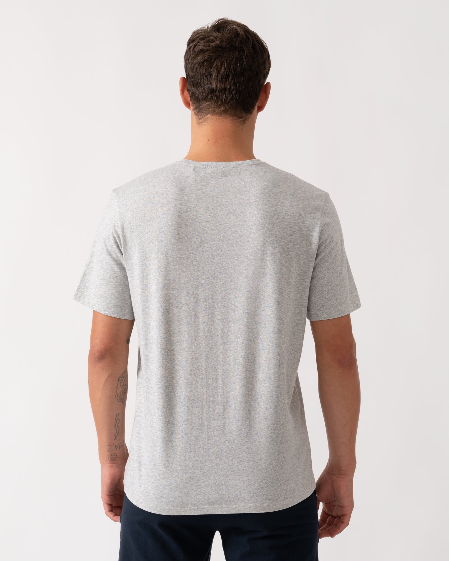 BOSS Orange Mix&Match Mens Stretch-Cotton Loungewear T-Shirt with Embroidered Logo - Light/Pastel Grey 051