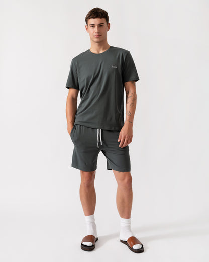 BOSS Orange Mix&Match Mens Stretch-Cotton Loungewear T-Shirt with Embroidered Logo - Open Green 345