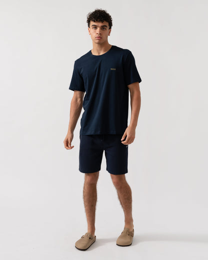 BOSS Orange Mix&Match Mens Stretch-Cotton Loungewear T-Shirt with Embroidered Logo - Dark Blue 406