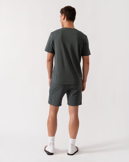 BOSS Orange Mix&Match Mens Stretch-Cotton Loungewear T-Shirt with Embroidered Logo - Open Green 345