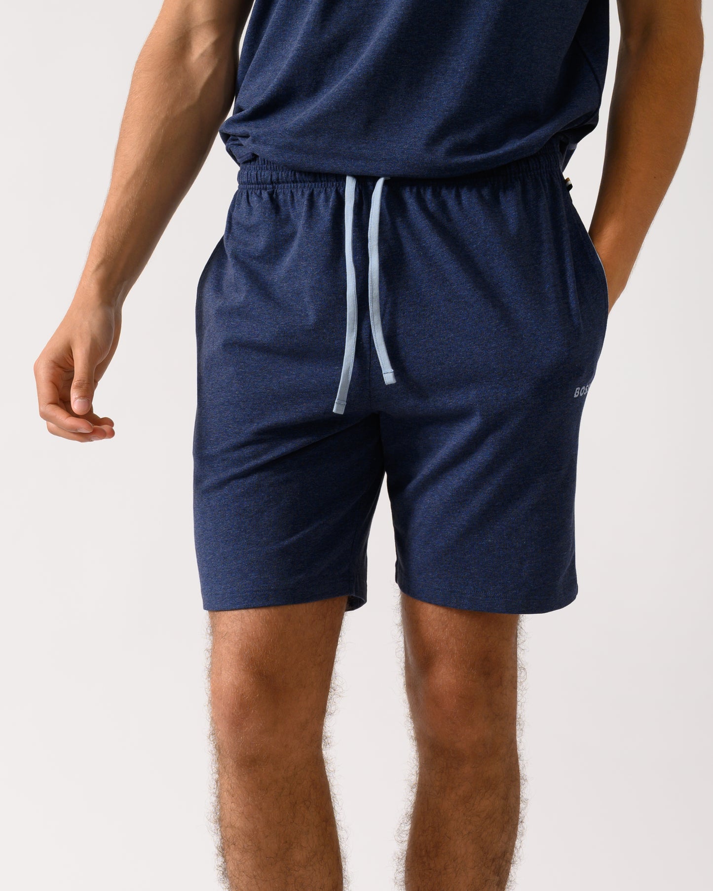 BOSS Orange Mix&Match Mens Stretch-Cotton Regular-Rise Loungewear Shorts with Embroidered Logo