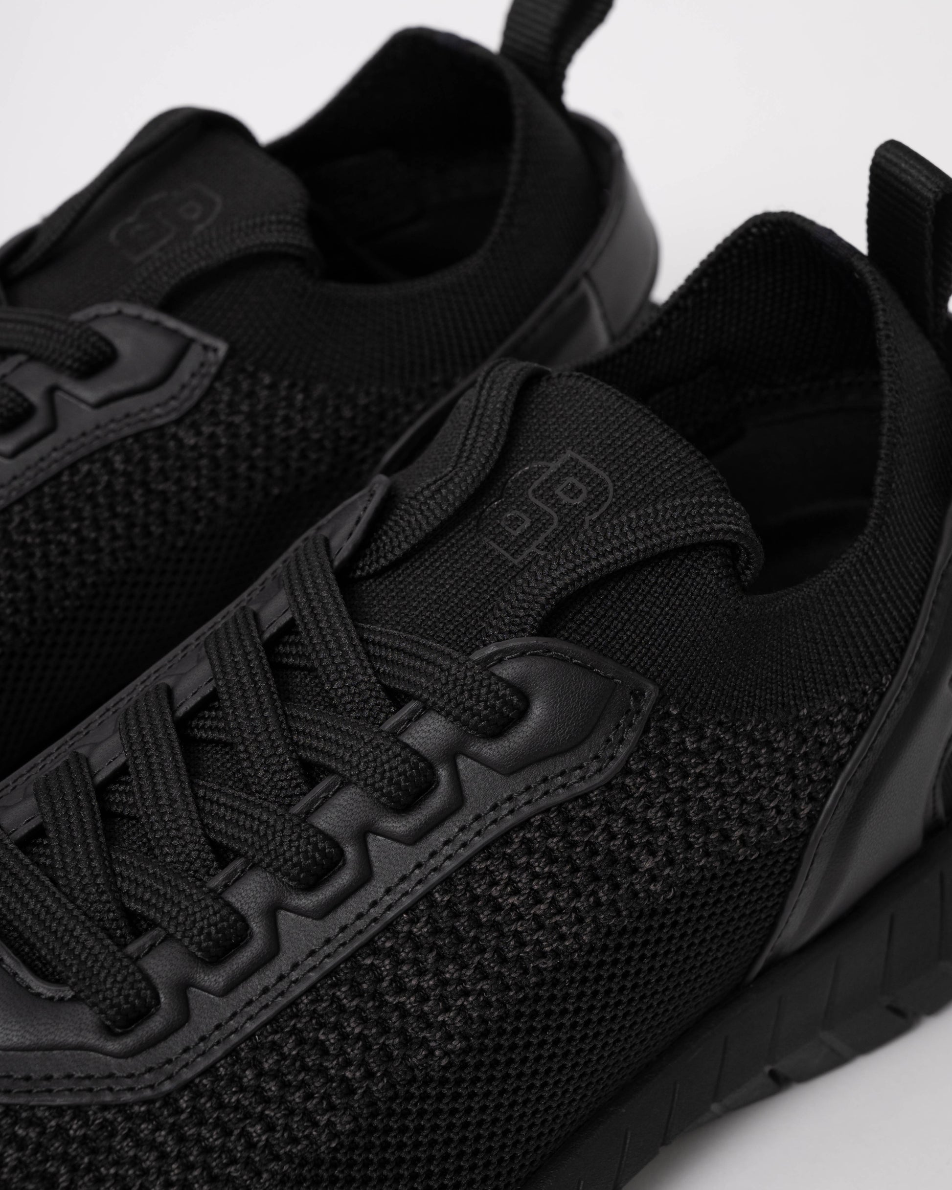 BOSS Orange Motion Sock Trainers With Knitted Uppers - Black 005 - logo detail