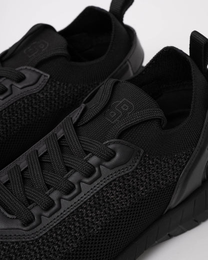 BOSS Orange Motion Sock Trainers With Knitted Uppers - Black 005 - logo detail