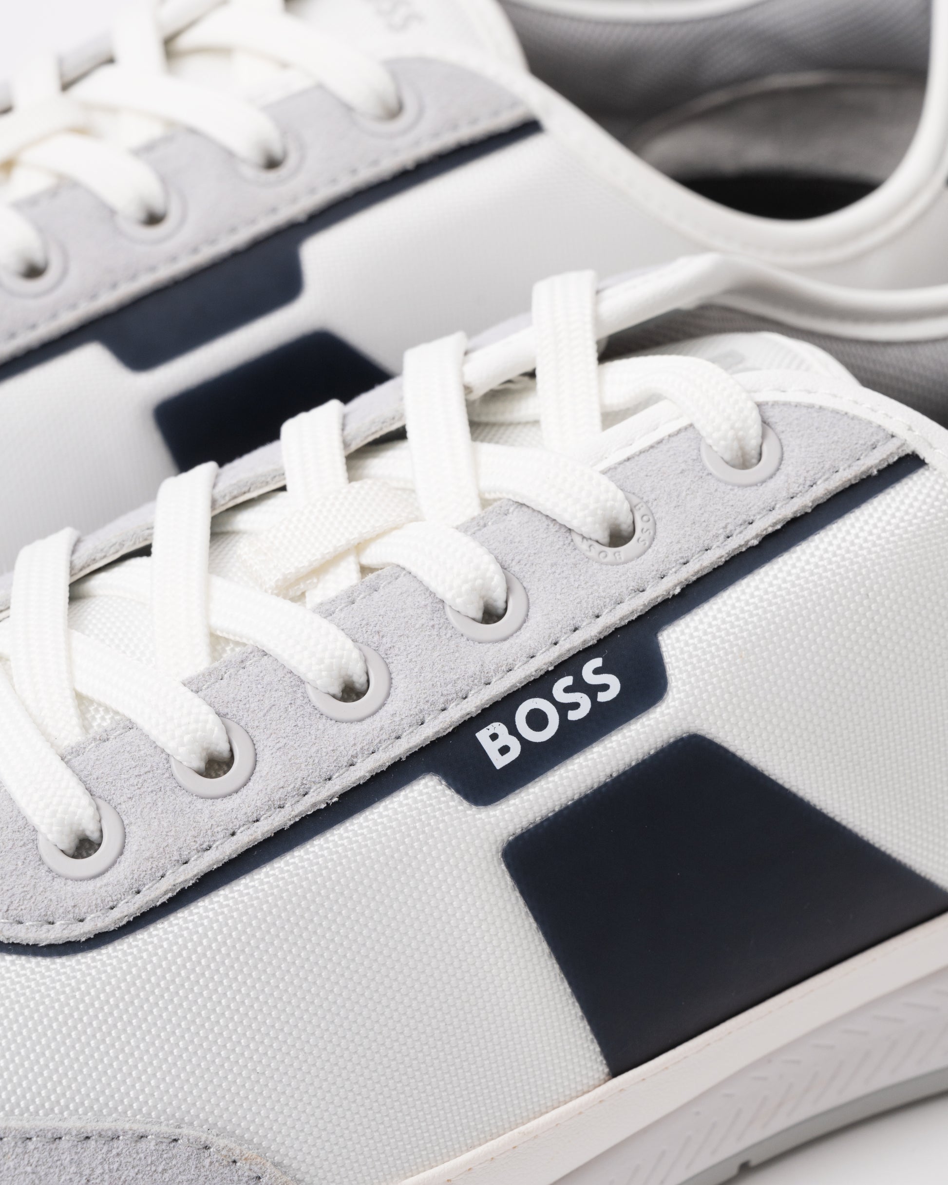 BOSS Orange Nitan Low Profile Nymith Trainers - Open White 140 detail