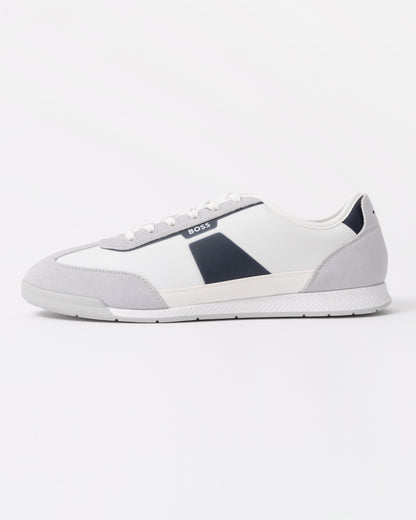 BOSS Orange Nitan Low Profile Nymith Trainers - Open White 140 side