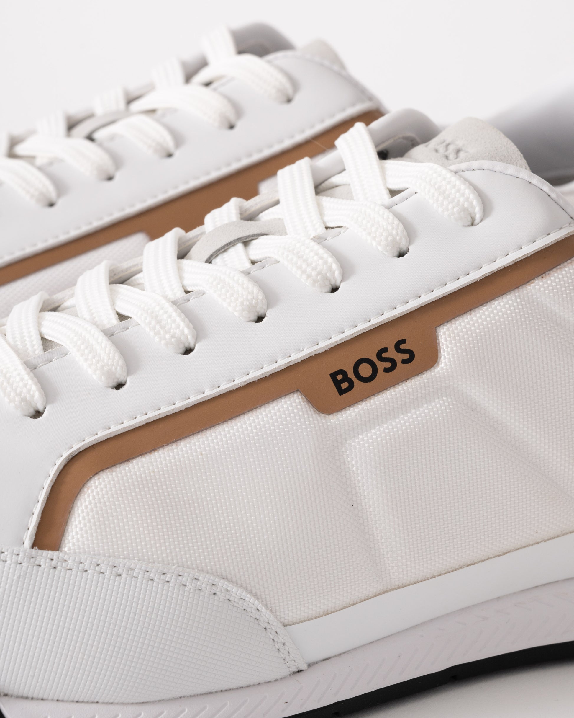 BOSS Orange Nitan Trainers - Open White 122 - CHO - Designer Mens Trainers