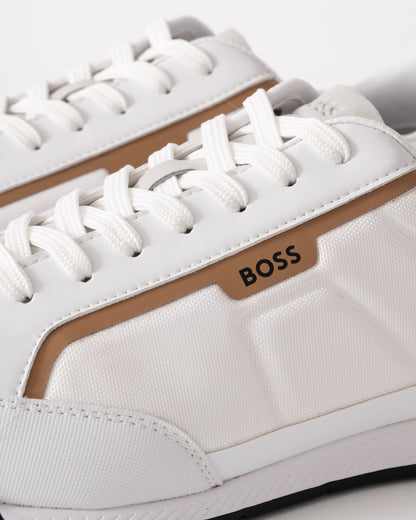 BOSS Orange Nitan Trainers - Open White 122 - CHO - Designer Mens Trainers