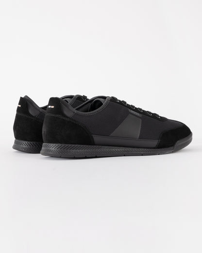BOSS Orange Nitan Mens Mixed Material Trainers with Ridged Outsole - Black 005 | CHO | Designer Mens Trainers