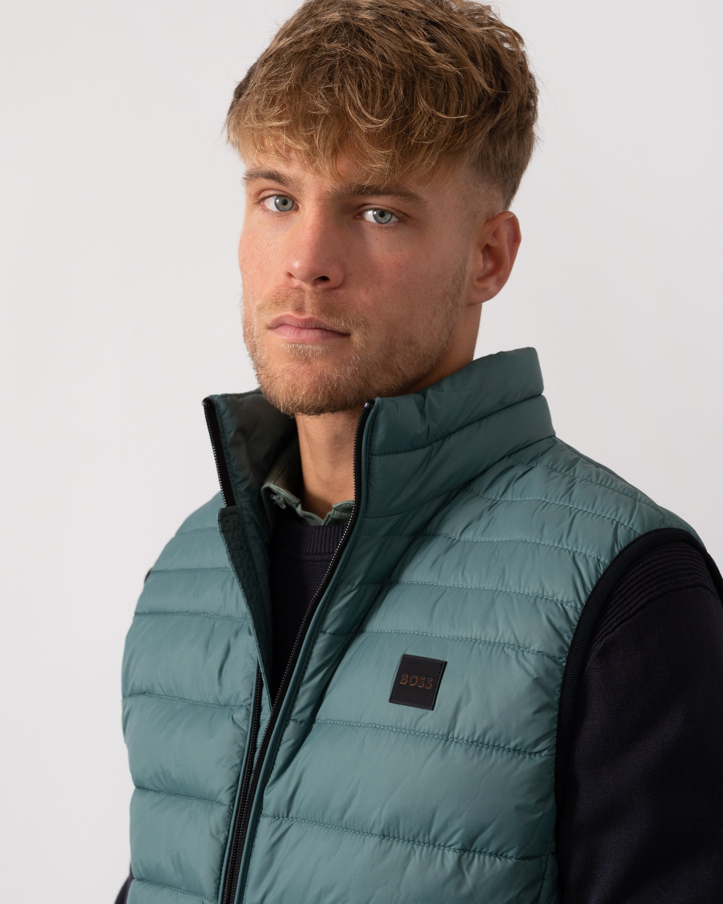BOSS Orange Odeno 2 Mens Gilet - Open Green 369