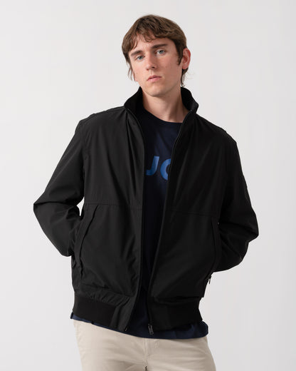 BOSS Orange Olik Mens Water-Repellent Softshell Jacket with Detachable Sleeves  - Black 001