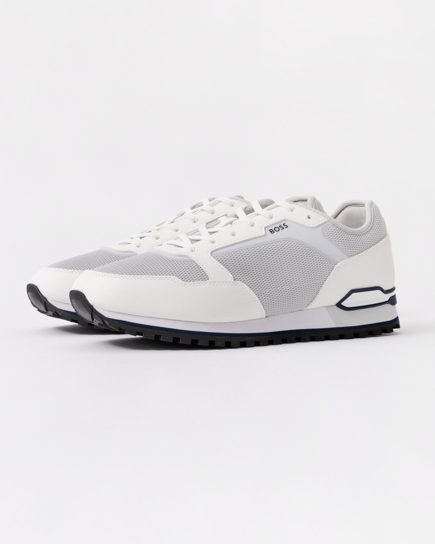 BOSS Orange Mens Parkour Runn Meth Trainers - Natural 104 front