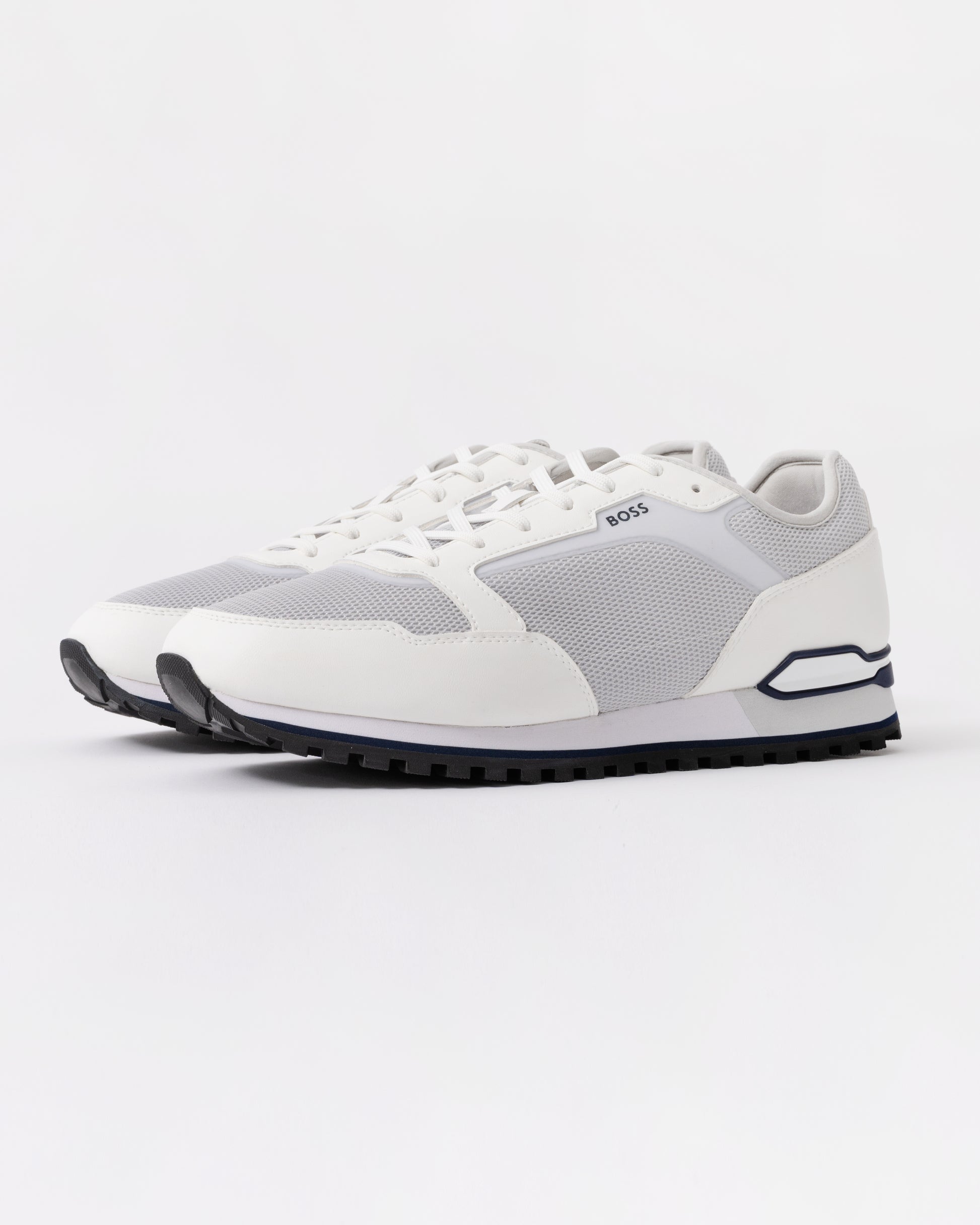 BOSS Orange Mens Parkour Runn Meth Trainers - Natural 104 front