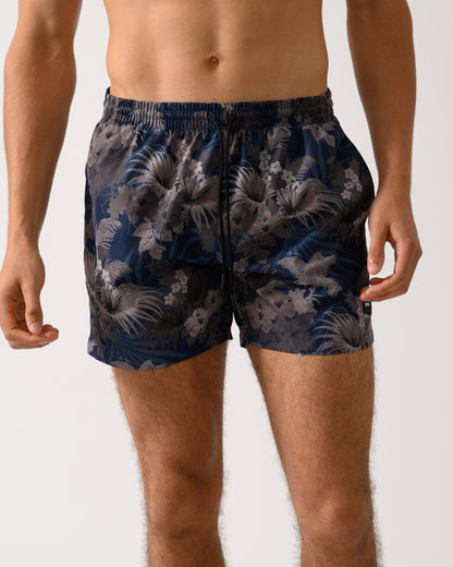 BOSS Orange Piranha Mens Tropical Print Quick-Drying Swim Shorts