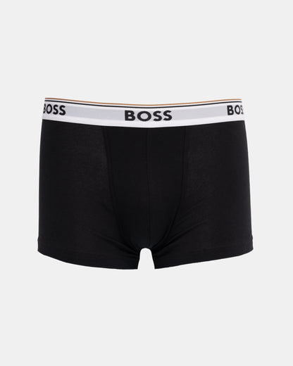 BOSS Orange Power 3-Pack Mens Trunks - Black 004 - CHO - Designer Mens Underwear