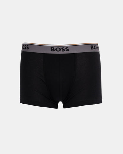 BOSS Orange Power 3-Pack Mens Trunks - Black 004 - CHO - Designer Mens Underwear