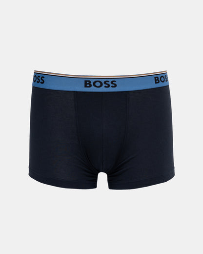 BOSS Orange Power 3-Pack Mens Trunks - Open Blue 461 - CHO - Designer Mens Underwear