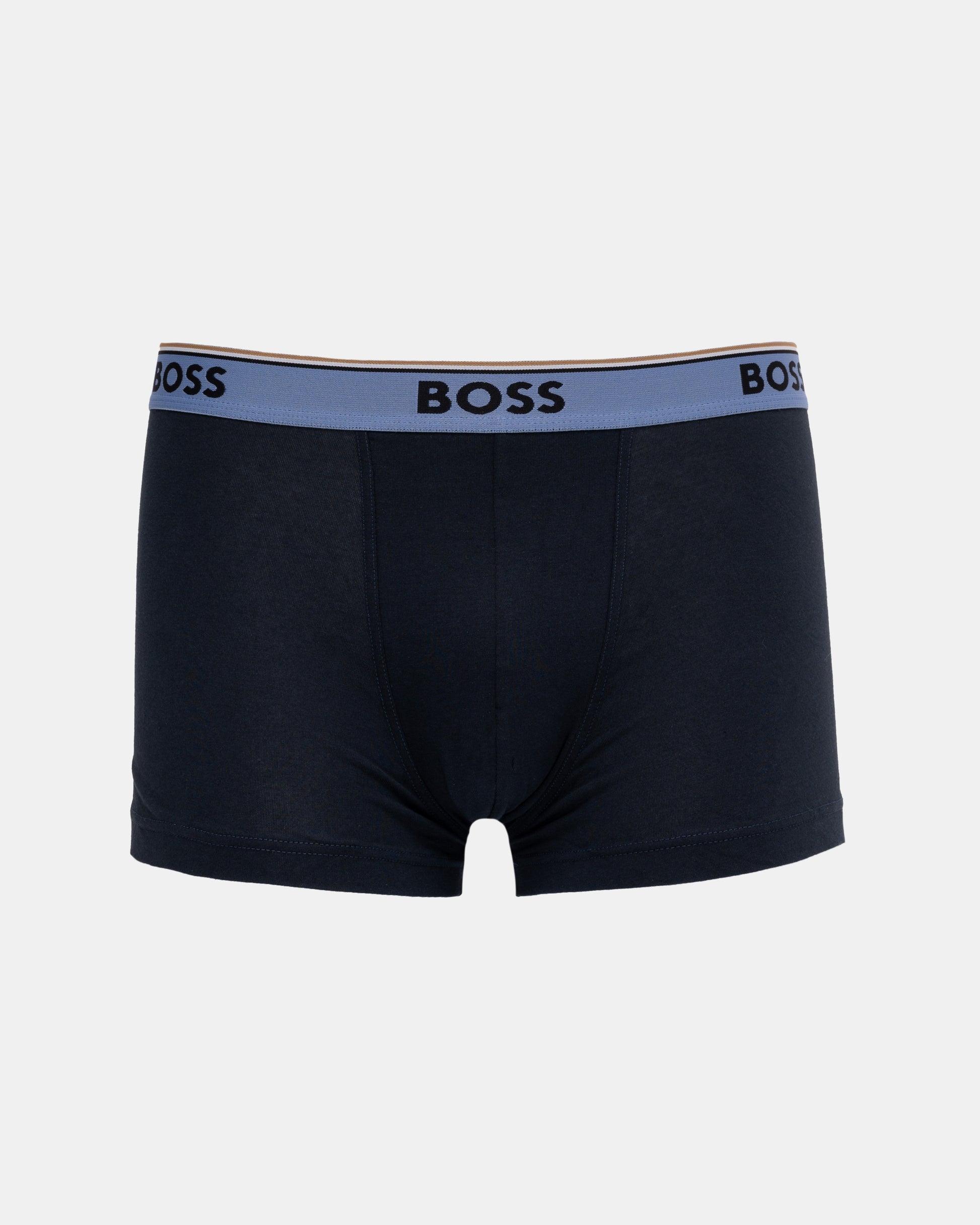 BOSS Orange Power 3-Pack Mens Trunks - Open Blue 461 - CHO - Designer Mens Underwear