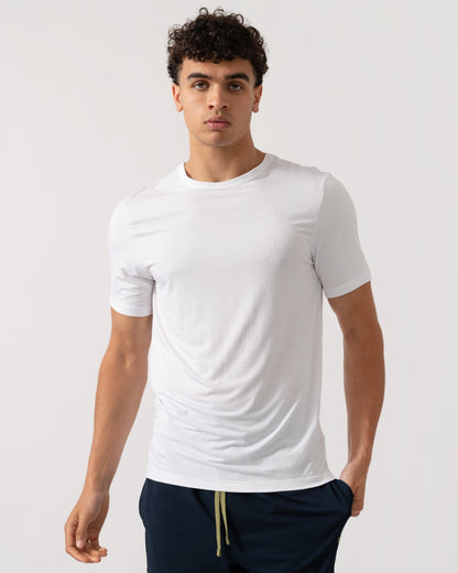 BOSS Orange RN Bamboo 3-Pack Mens T-Shirts - White 100