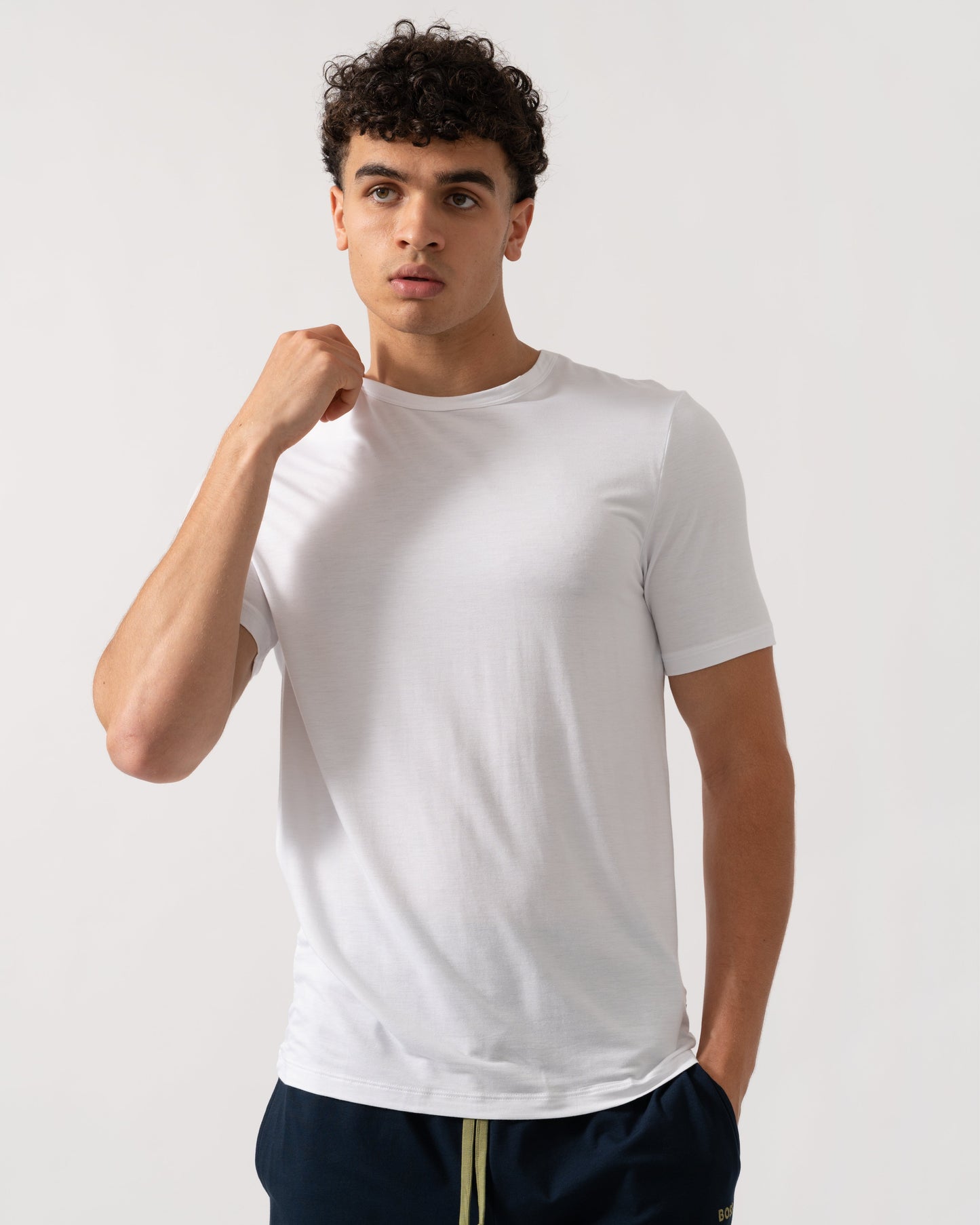 BOSS Orange RN Bamboo 3-Pack Mens T-Shirts - White 100