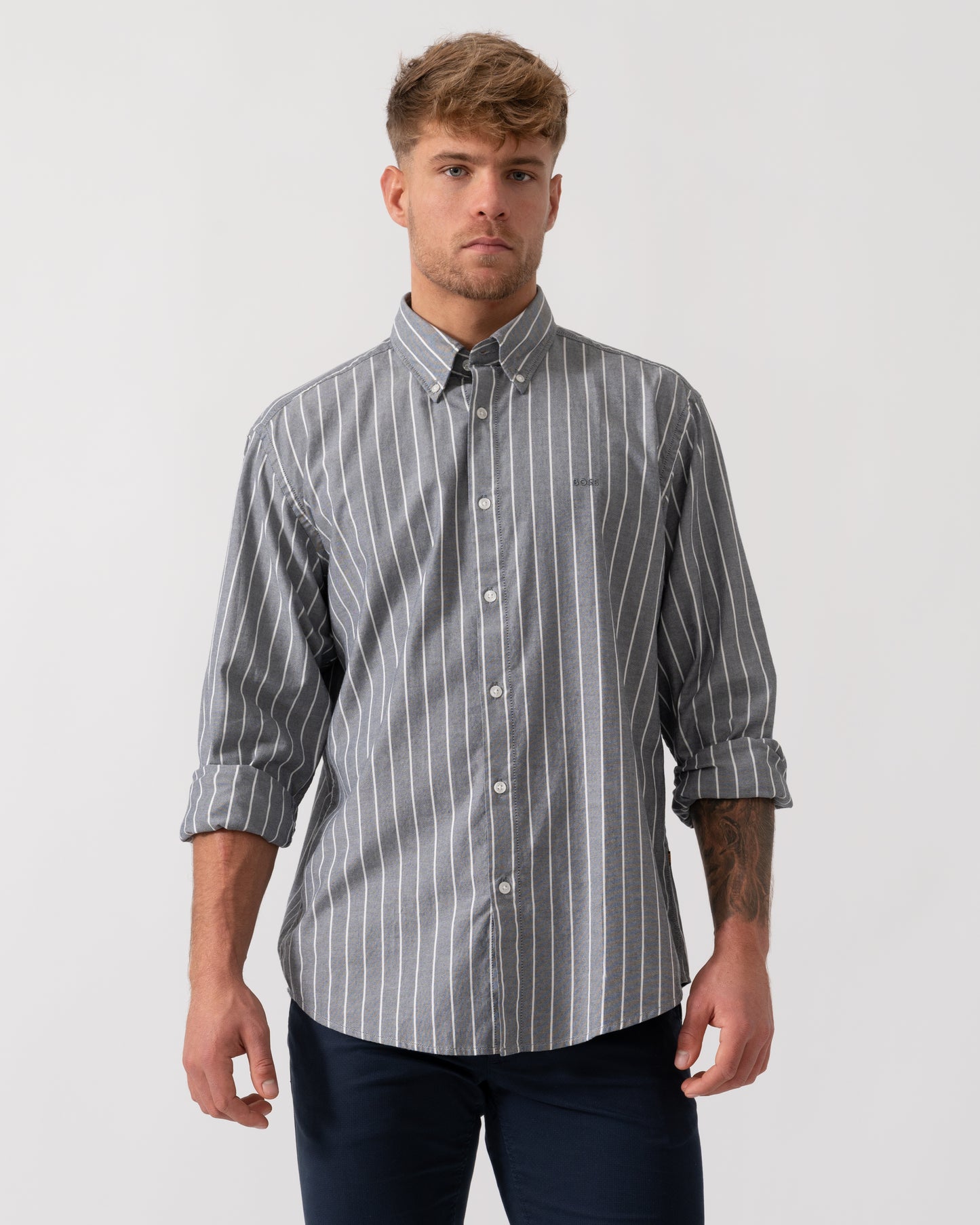 BOSS Orange Ricoplus Shirt - Dark Blue 404 - Main