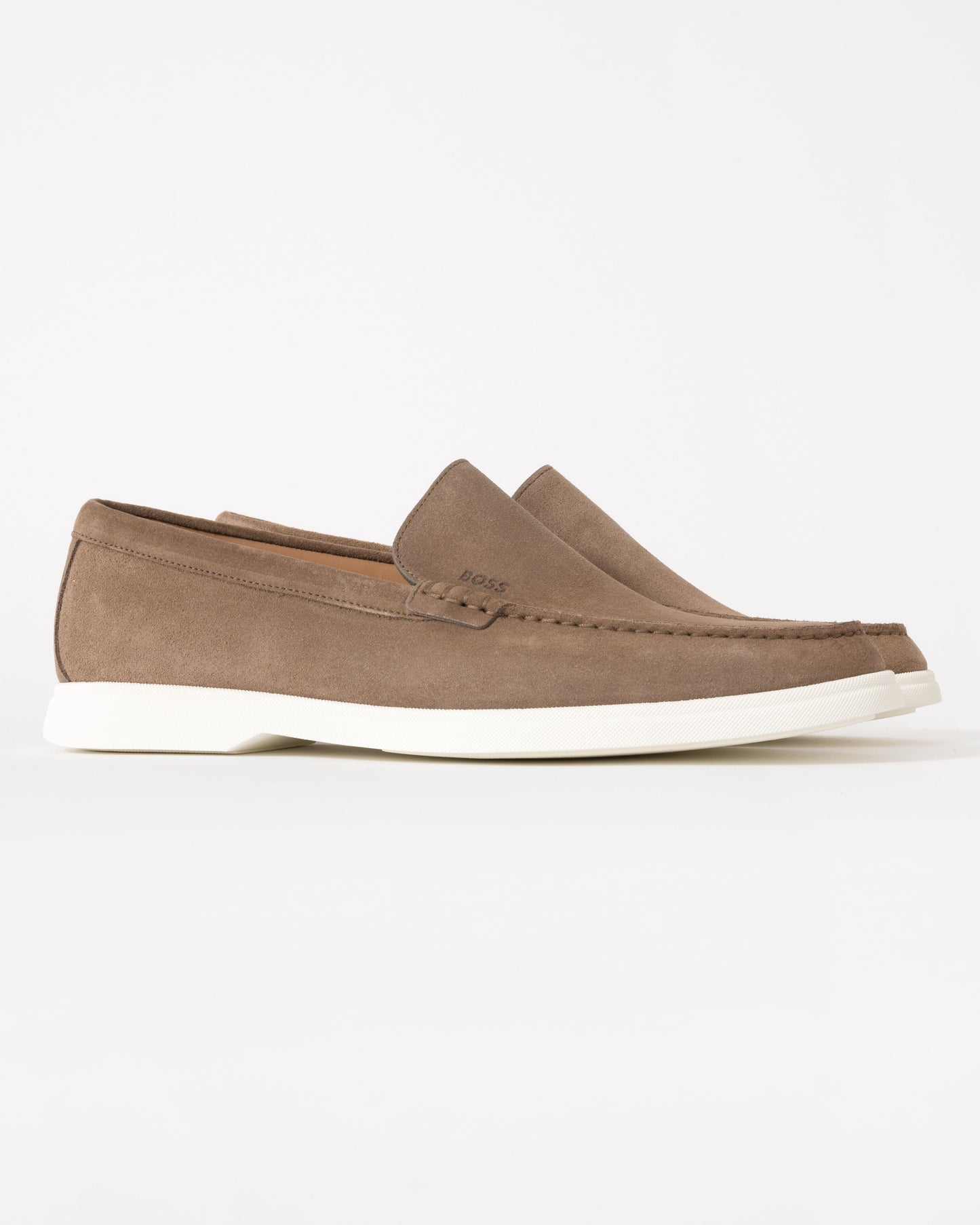 BOSS Orange Sienna Mens Suede Loafers - Medium Beige 260