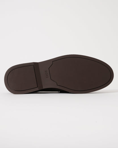 BOSS Orange Sienna Mens Suede Loafers - Dark Brown 203