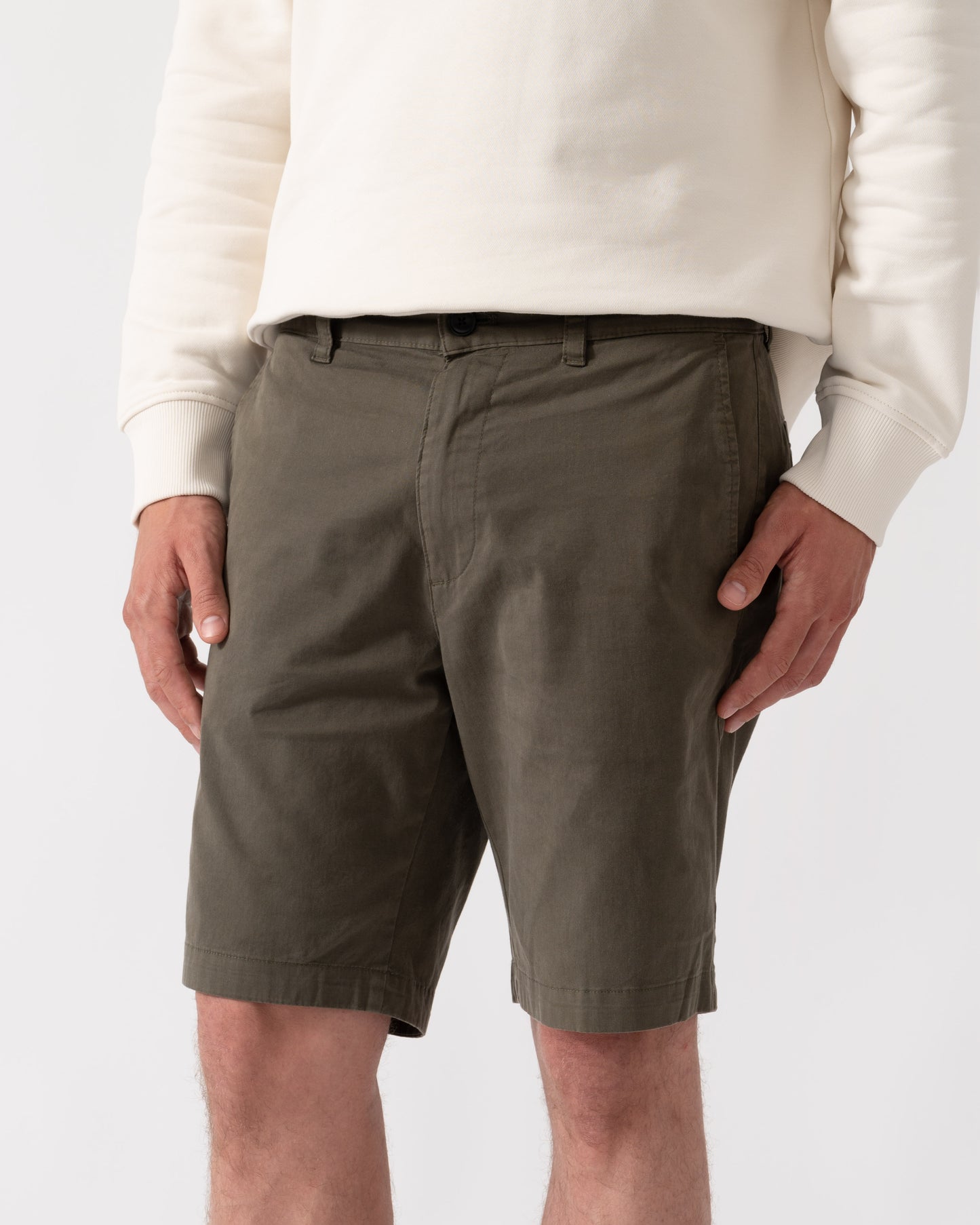 BOSS Orange Slim Fit Mens Chino Shorts - Bright Green 325 front
