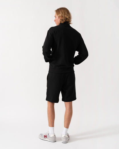 Back of the BOSS Orange Smallzip Mens 1/4 Zip Sweatshirt - Black 001