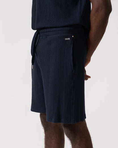 BOSS Orange Structure Mens Loungewear Shorts - Dark Blue 403