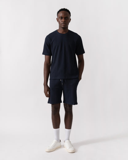 BOSS Orange Structure Mens Loungewear Shorts - Dark Blue 403