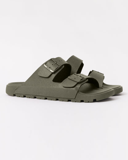 BOSS Orange Surfley Mens Twin-Strap Sandals - Dark Green 308