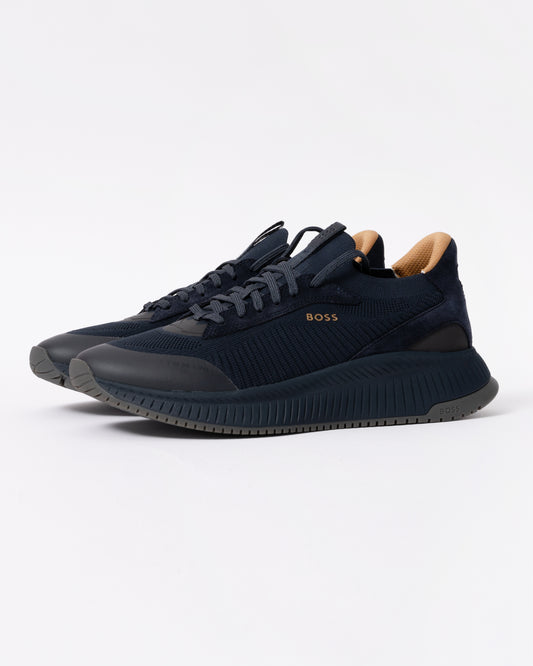 BOSS Orange TTNM EVO Mens Trainers with Knitted Uppers - Open Blue 475
