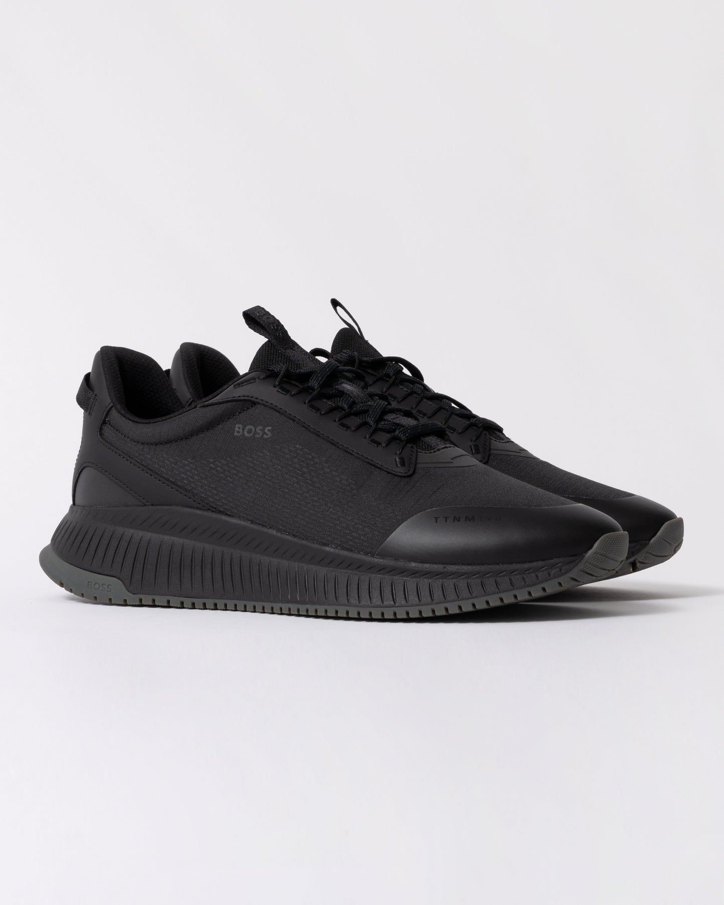 BOSS Orange TTNM EVO Runn Mens Mesh Upper Trainers - Black 005