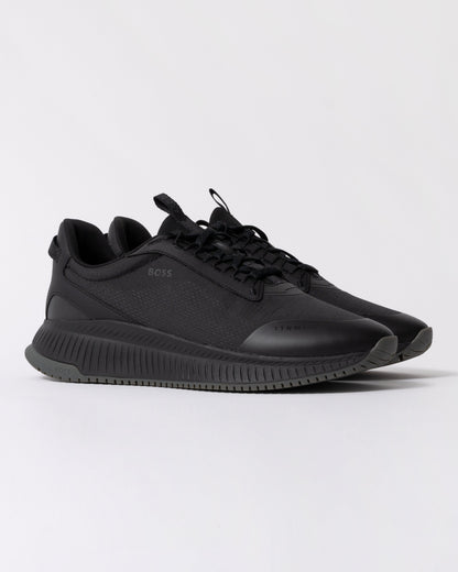 BOSS Orange TTNM EVO Runn Mens Mesh Upper Trainers - Black 005