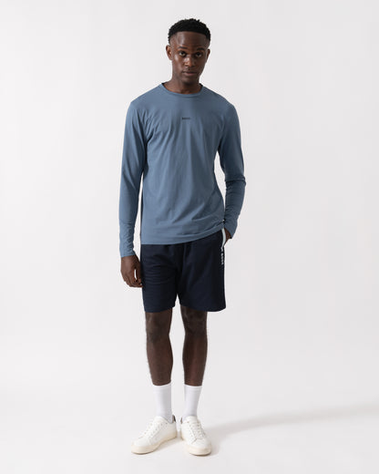 BOSS Orange Tchark Mens Long Sleeve Stretch Cotton T-Shirt - Open Blue 495