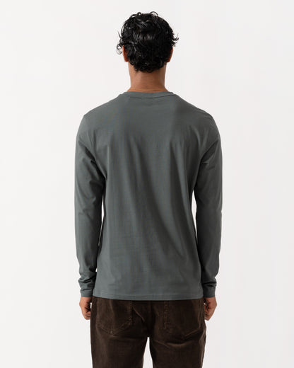 Back of the BOSS Orange Tchark Mens Long Sleeve Stretch Cotton T-Shirt - Open Green 377