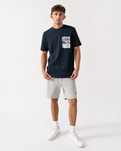 BOSS Orange Te Container Mens Graphic Print T-Shirt - Dark Blue 404
