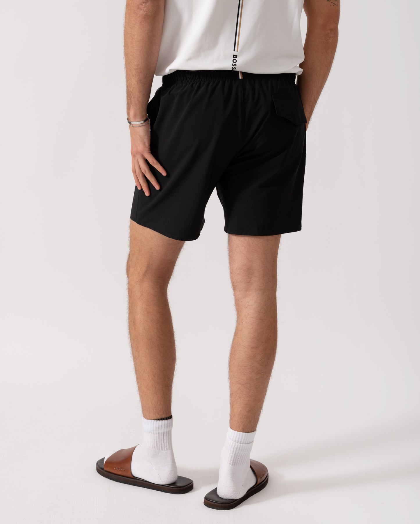 BOSS Orange Tio Mens Swim Shorts - Black 003 back