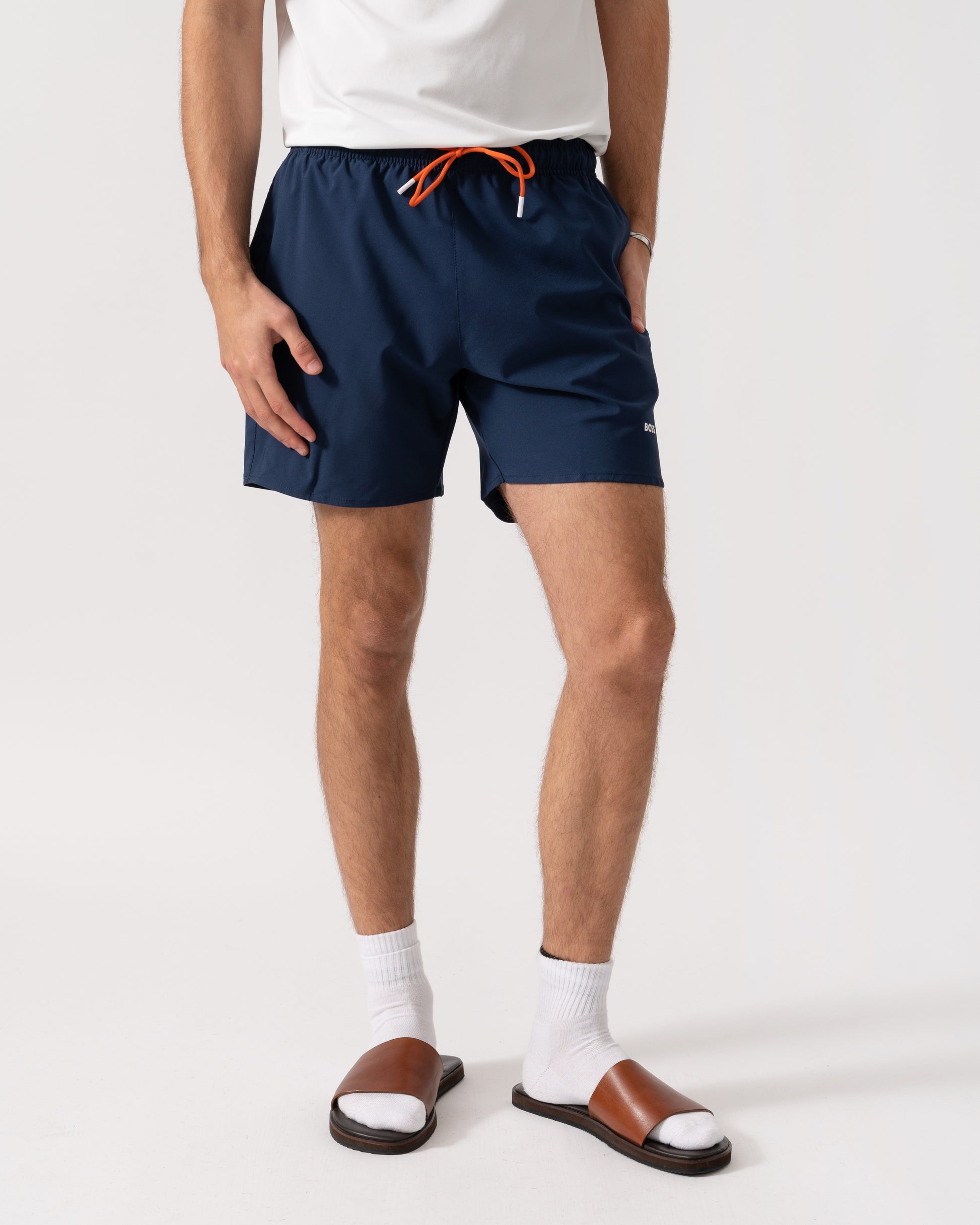 BOSS Orange Tio Mens Swim Shorts - Navy 415 main