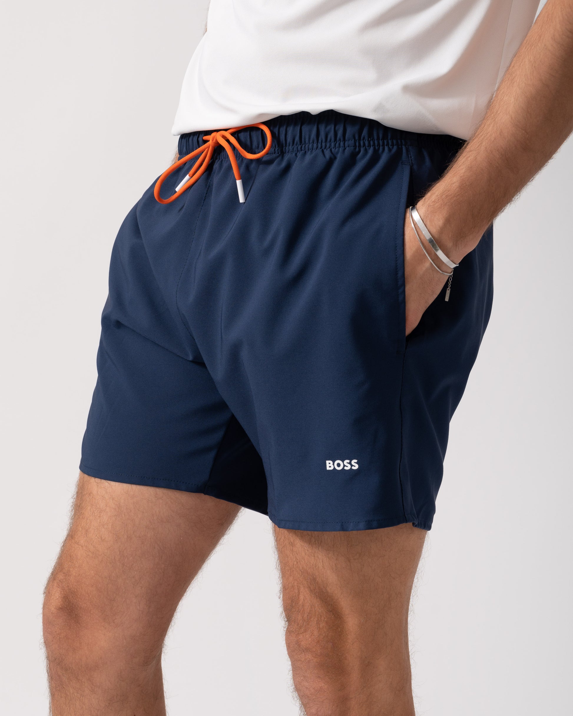 BOSS Orange Tio Mens Swim Shorts - Navy 415 detail