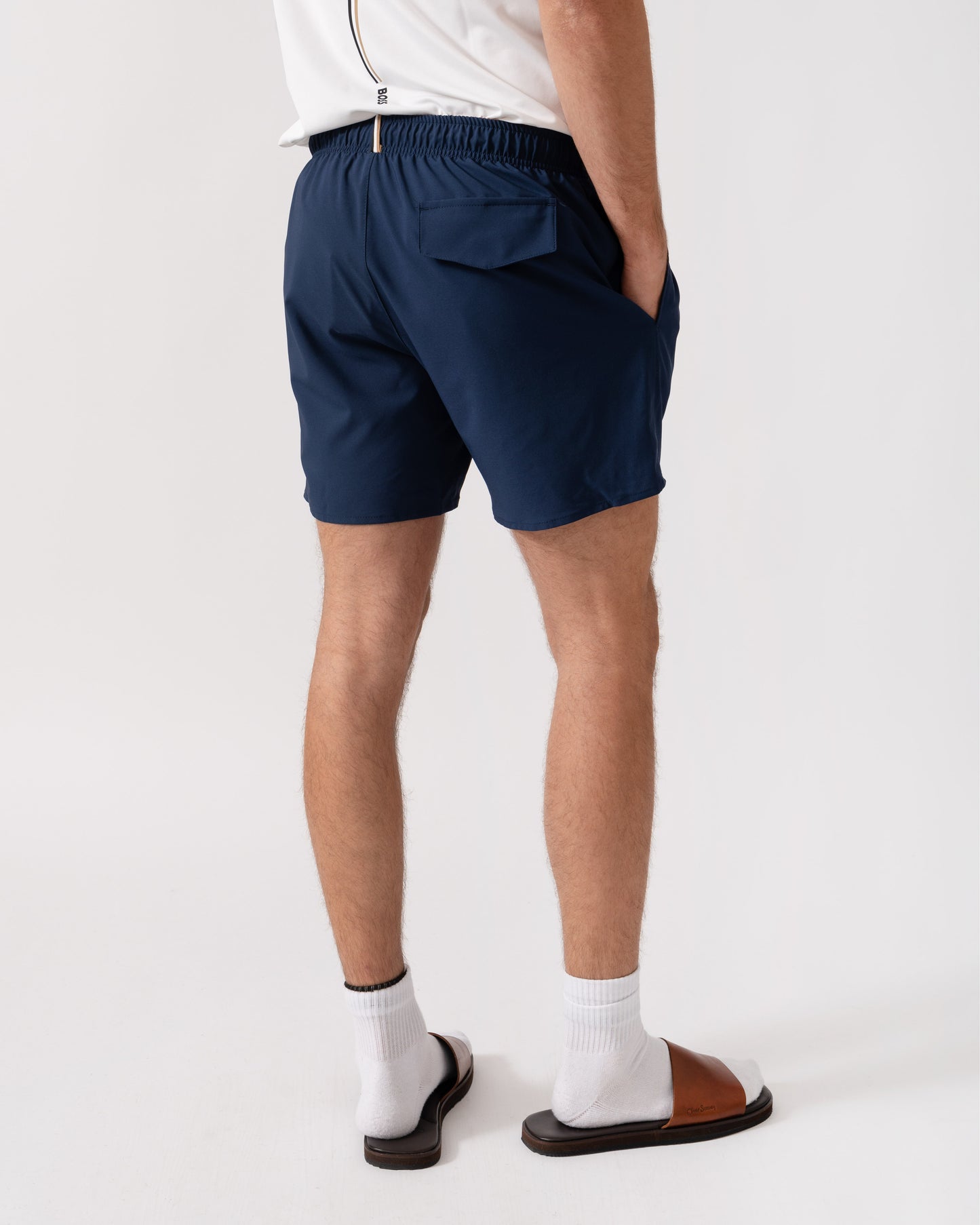 BOSS Orange Tio Mens Swim Shorts - Navy 415 back