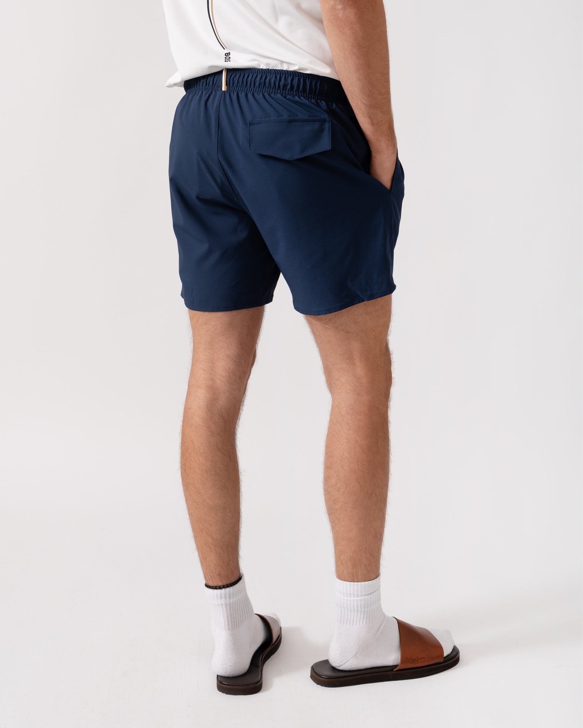 BOSS Orange Tio Mens Swim Shorts - Navy 415 back