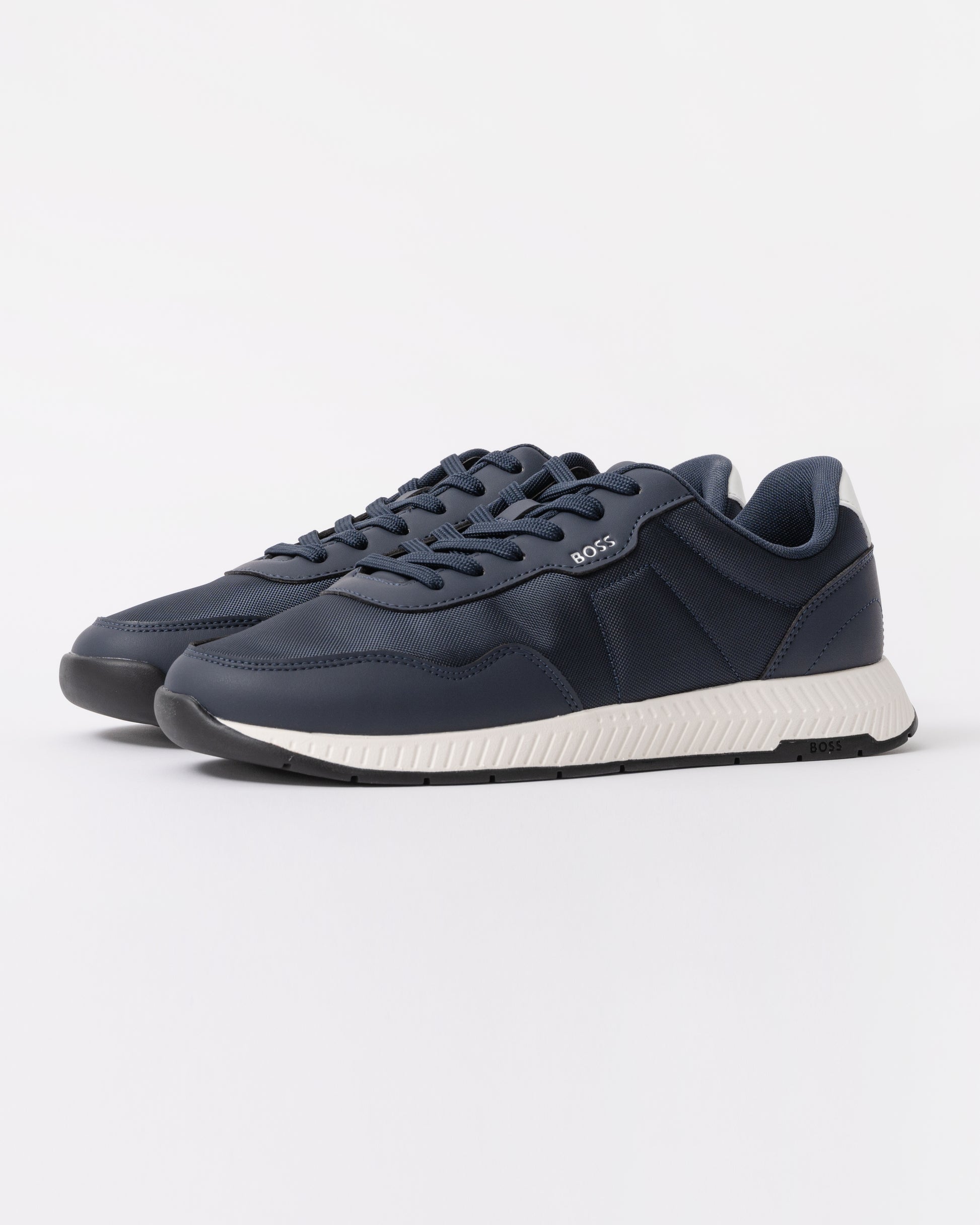 BOSS Orange Titanium Runn Mens Trainers - Dark Blue 404 front