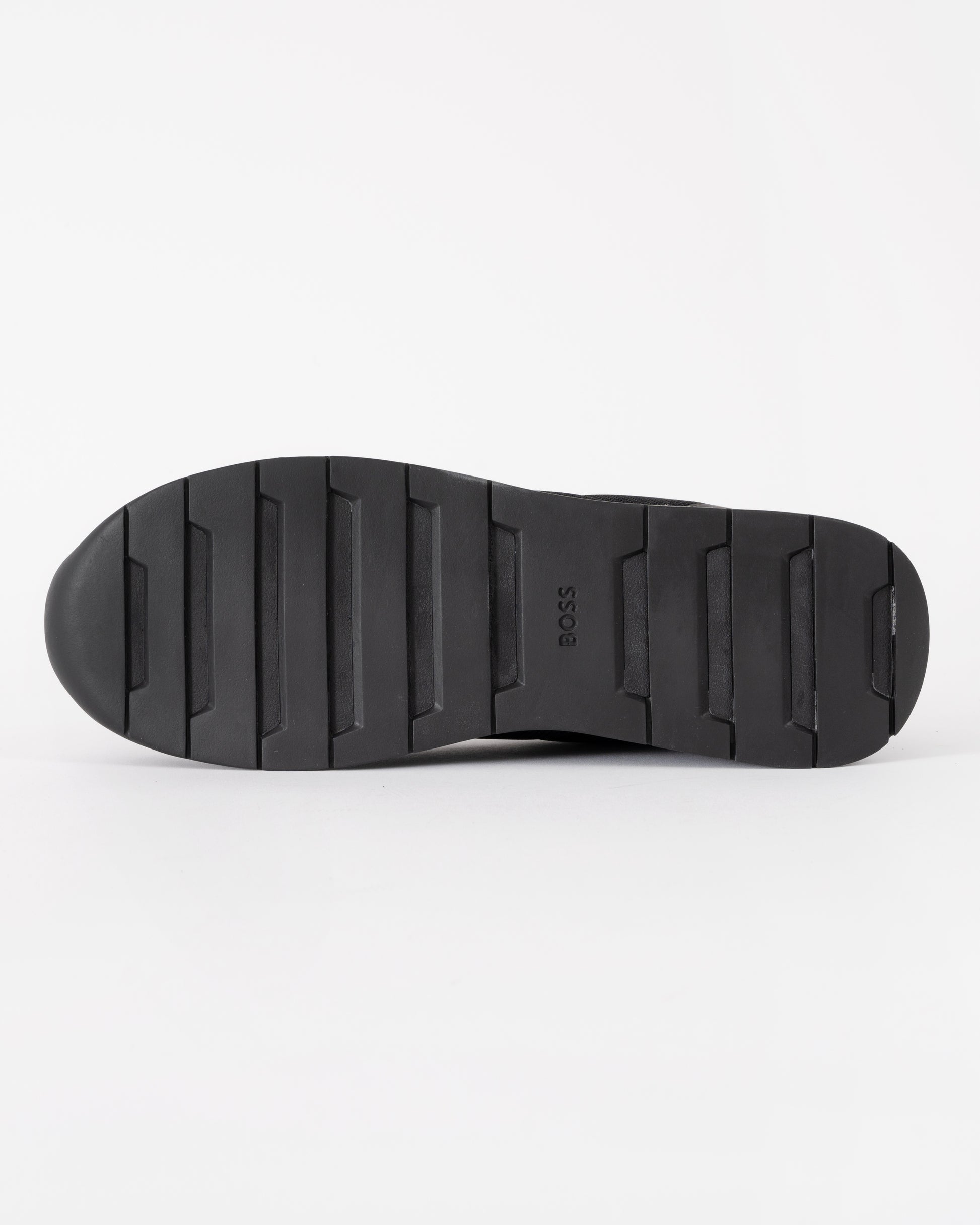 BOSS Orange TTNM Mens Mesh Trainers with Smooth Trims  - Black 005 | CHO | Designer Mens Trainers