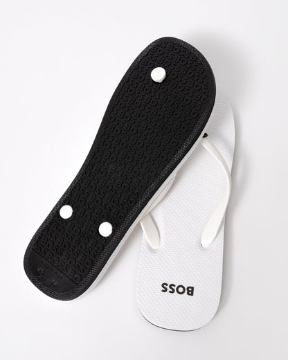 BOSS Orange Tracy Thong Mens Flip Flops - White 100