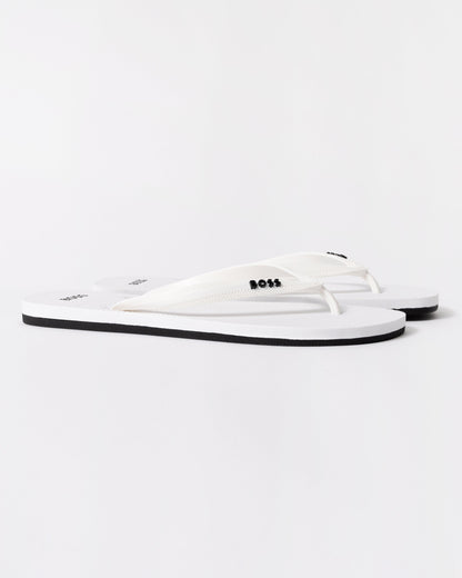 BOSS Orange Tracy Thong Mens Flip Flops - White 100