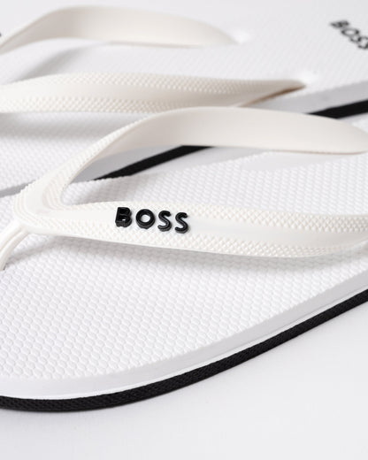 BOSS Orange Tracy Thong Mens Flip Flops - White 100