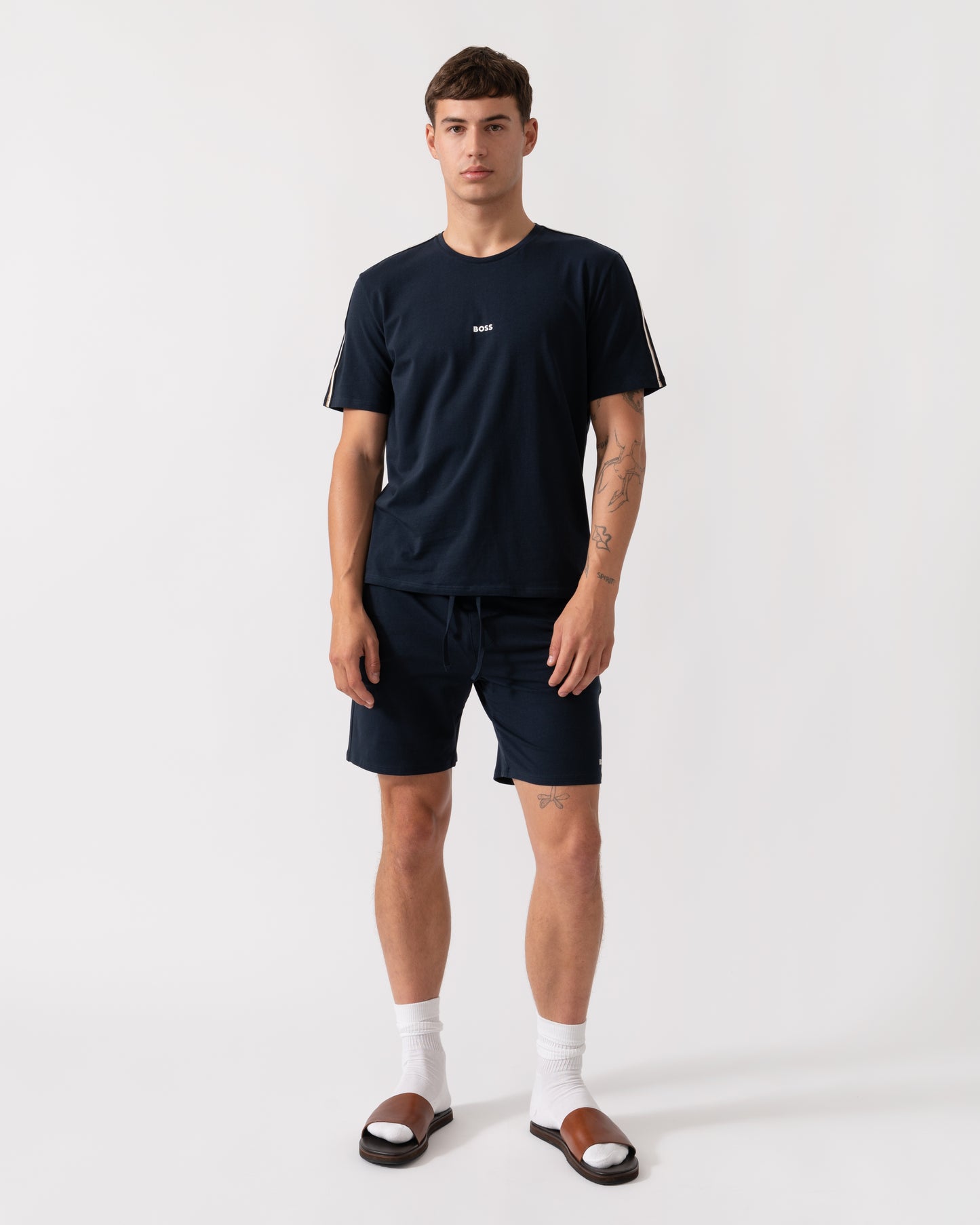 BOSS Orange Unique Mens Pyjama T-Shirt - Dark Blue 403