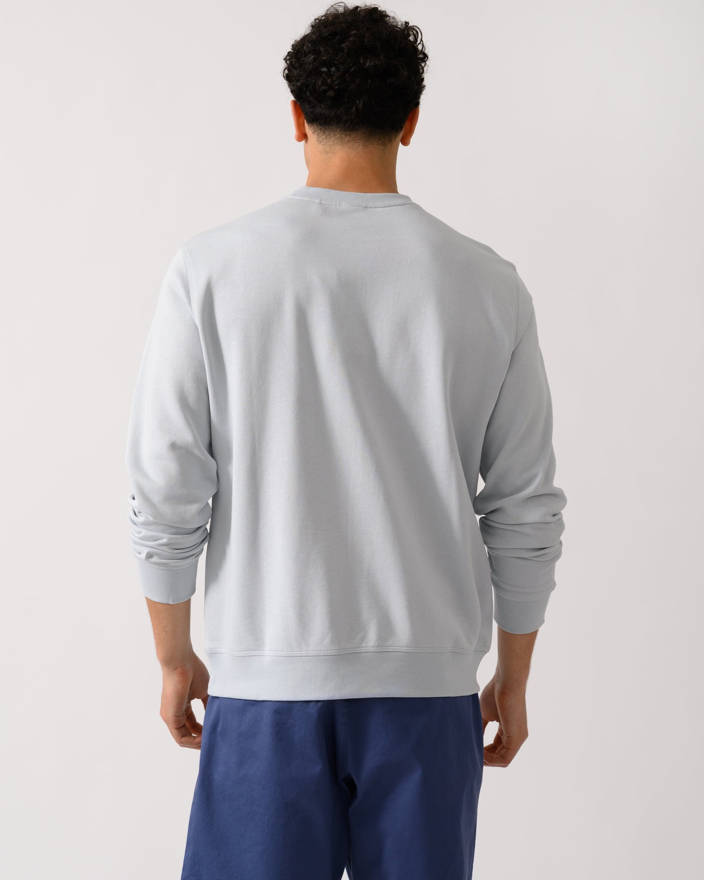 BOSS Orange Westart Mens Crew Neck Sweatshirt With Logo Patch - Light/Pastel Grey 053