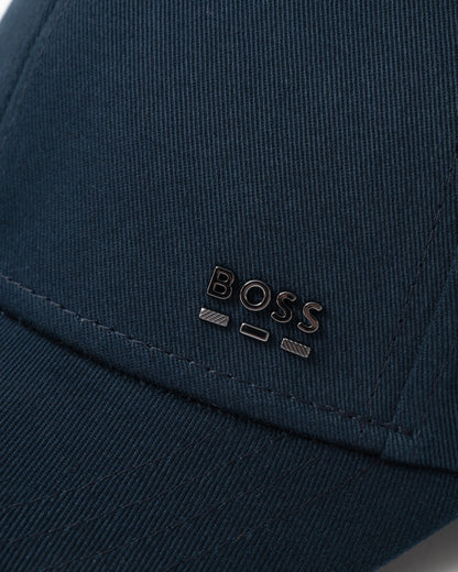 BOSS Orange Mens Zed Baseball Cap - Dark Blue 404 logo detail